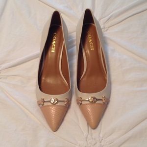 Coach leather heels.